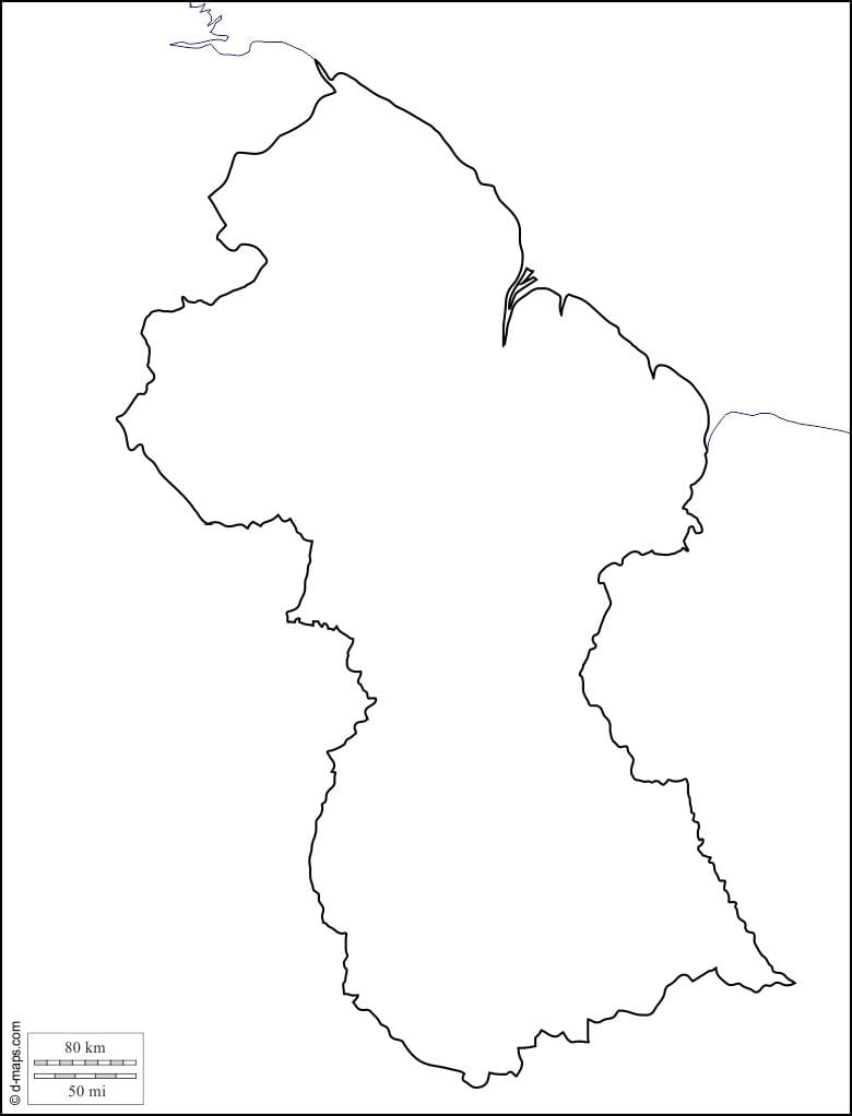 tukšu karti Gviānas